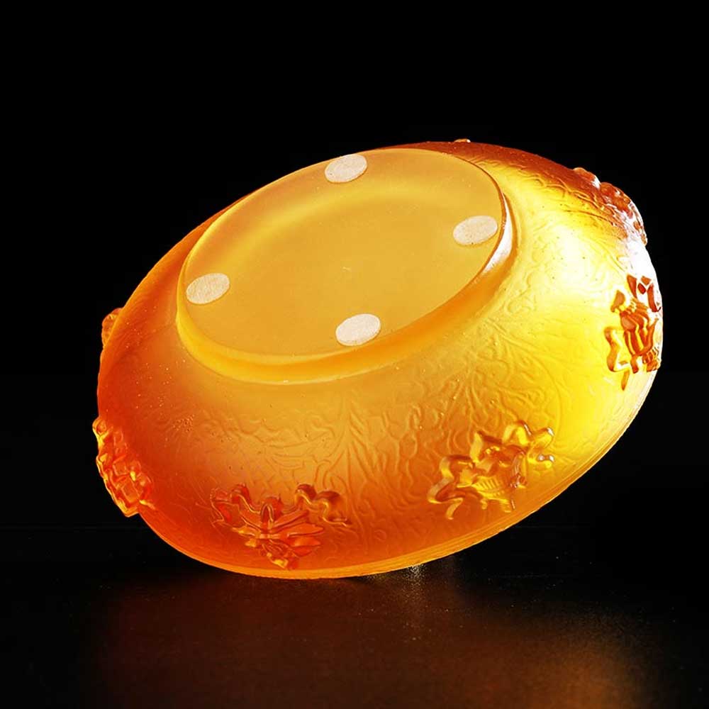 Ancient glass eight auspicious plate incense burner fragrant tea ceremony auspicious cloud sandalwood incense burner