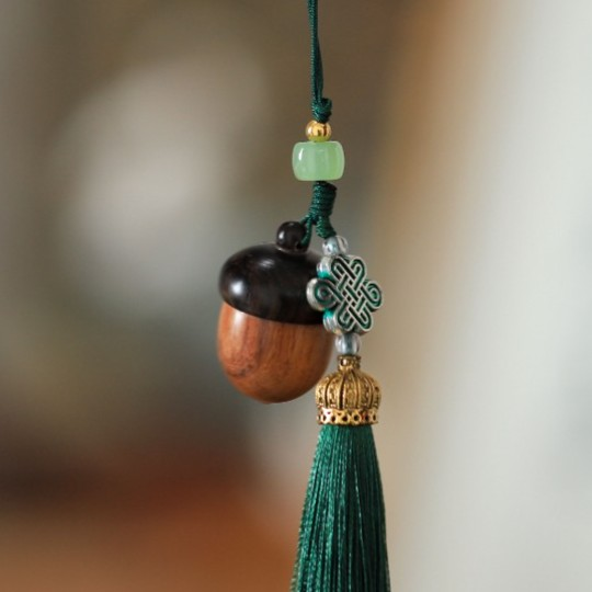 Wooden Bell/Wooden Pine Cone Mobile Phone Pendant