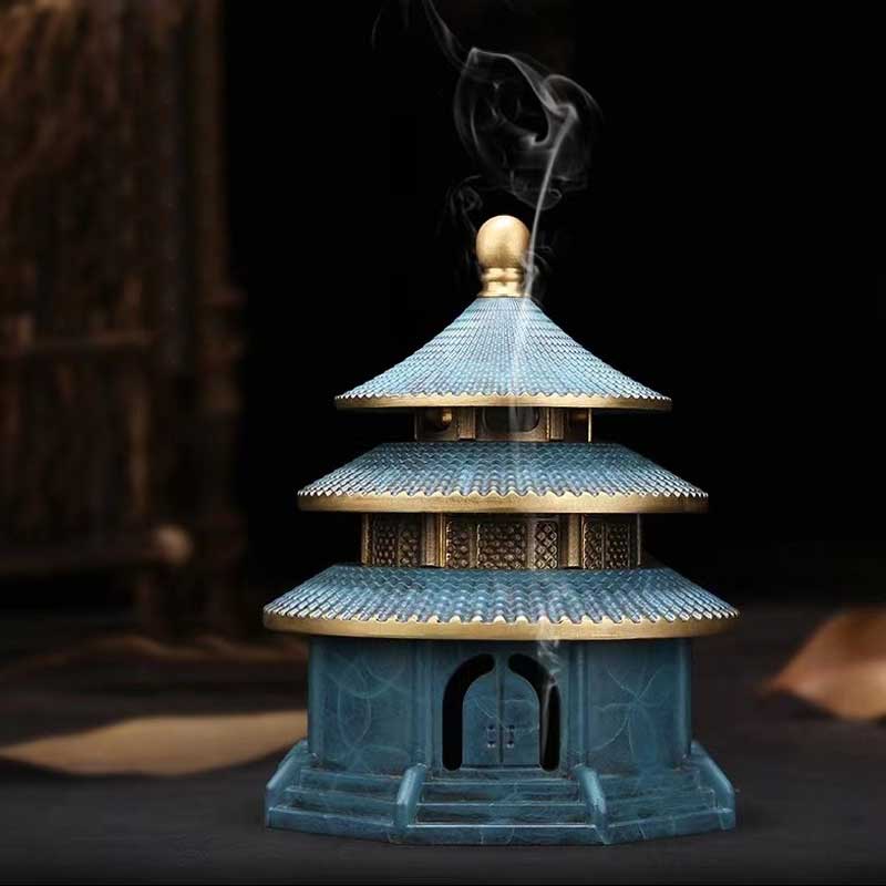 Tianyun Pagoda Incense Burner Pure Copper High-end Ornaments