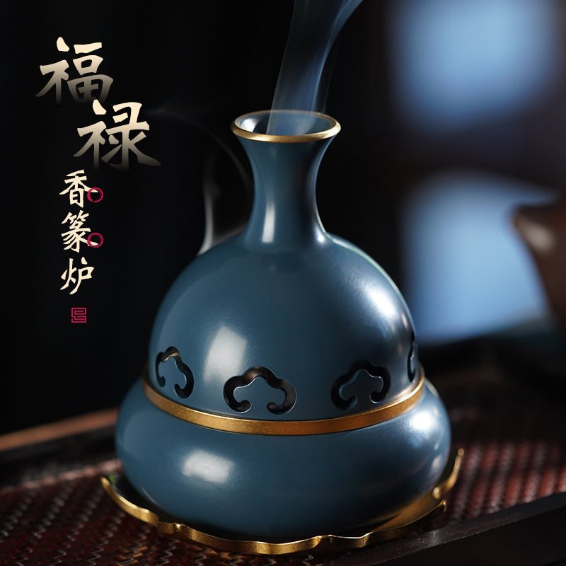 Fragrance Seal Burner Household Indoor Pure Copper Tower Incense Plate Incense Burner Chinese Incense Burner