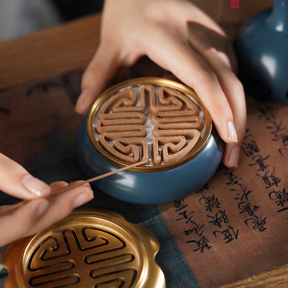 Fragrance Seal Burner Household Indoor Pure Copper Tower Incense Plate Incense Burner Chinese Incense Burner