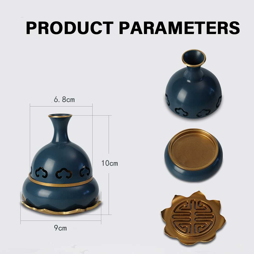 Fragrance Seal Burner Household Indoor Pure Copper Tower Incense Plate Incense Burner Chinese Incense Burner