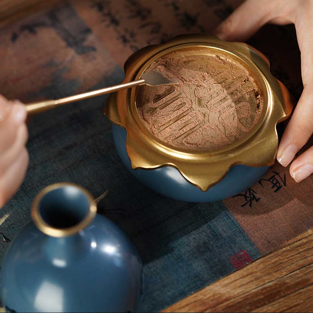 Fragrance Seal Burner Household Indoor Pure Copper Tower Incense Plate Incense Burner Chinese Incense Burner