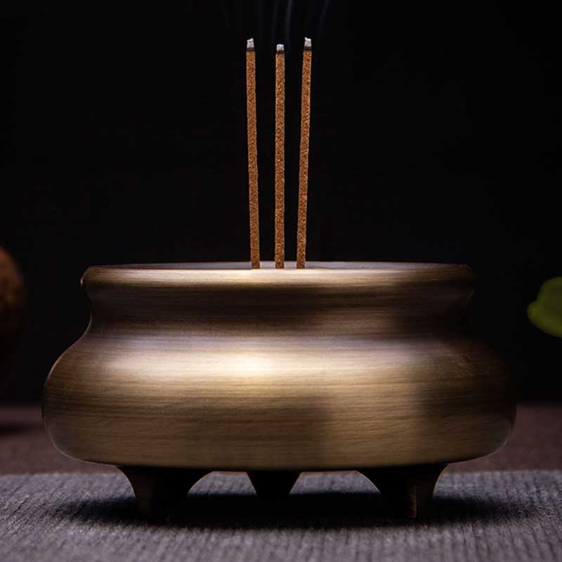 Pure copper incense burner household indoor aloe incense burner sandalwood burner decoration incense burner pan incense burner tea ceremony incense insert