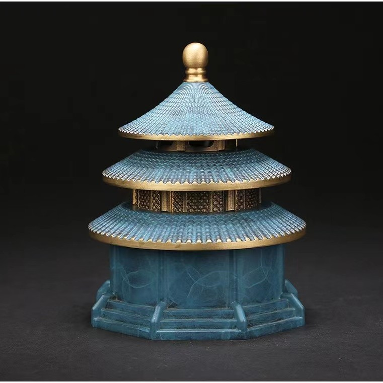 Tianyun Pagoda Incense Burner Pure Copper High-end Ornaments