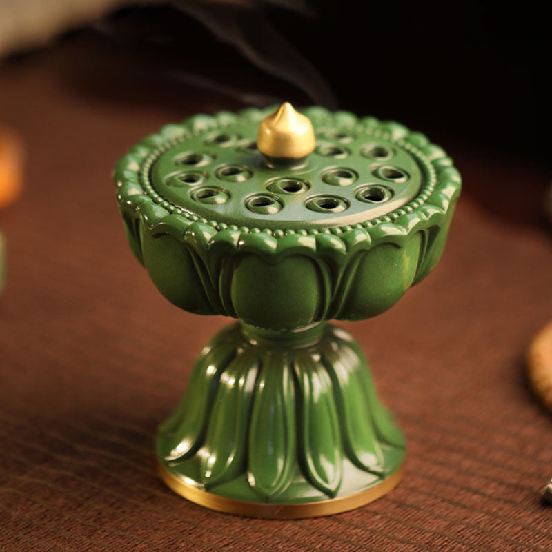 Lotus Lamp Pure Copper Incense Burner Household Indoor Agarwood Ornament