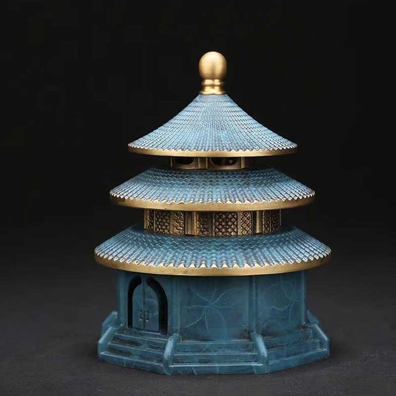 Tianyun Pagoda Incense Burner Pure Copper High-end Ornaments