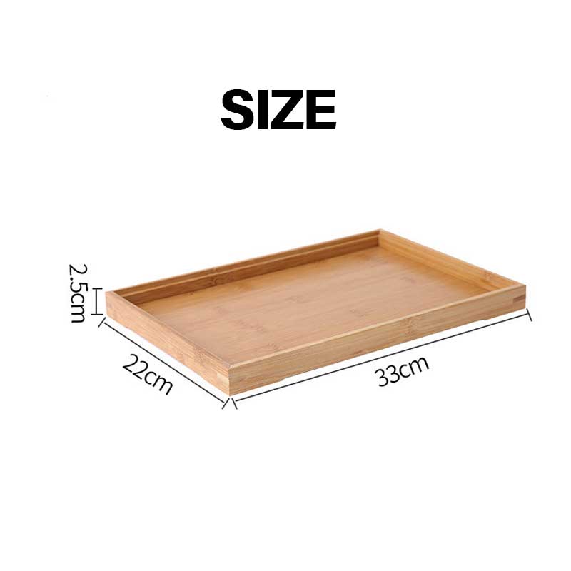 Bamboo Incense Tray Water Cup Tea Tray Storage Breakfast Plate