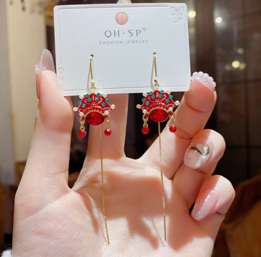 Earring Chinese Peking Opera face earrings Jewelry